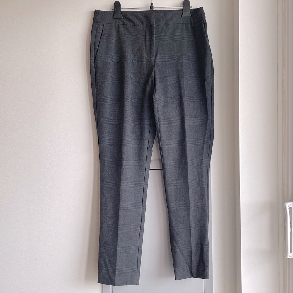 MAISON D’AMELIE Charcoal Gray Plaid Trouser